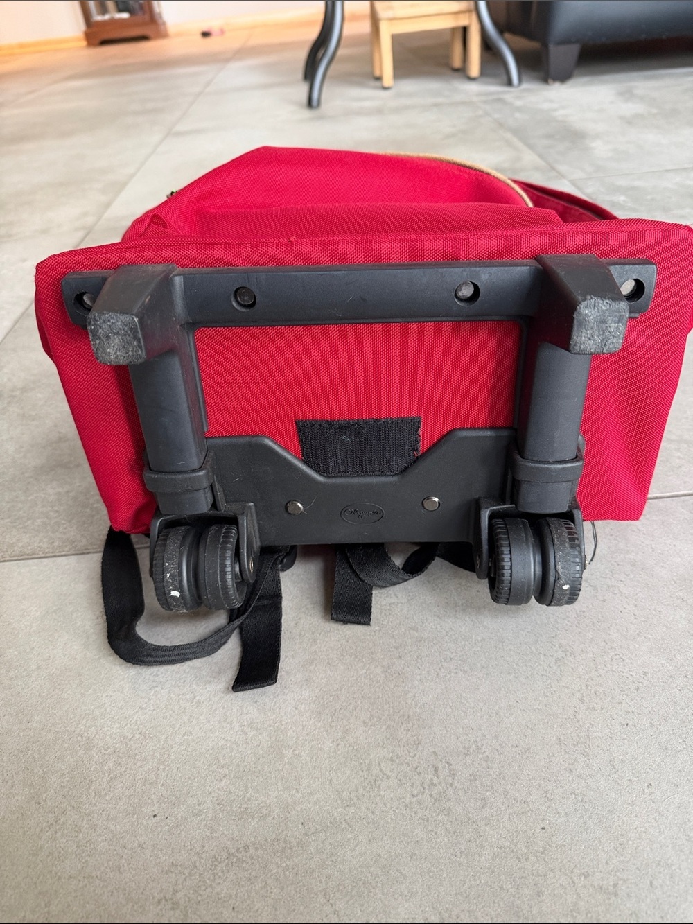 Olympia Sports Plus Red Rolling Backpack - Picture 7 of 13